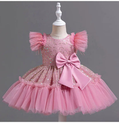 Fashion Girls Dresses for Party and Wedding Sleeveless Kids Birthday Party Princess Dresses Summer Girl Evening Gown 1-9 Years