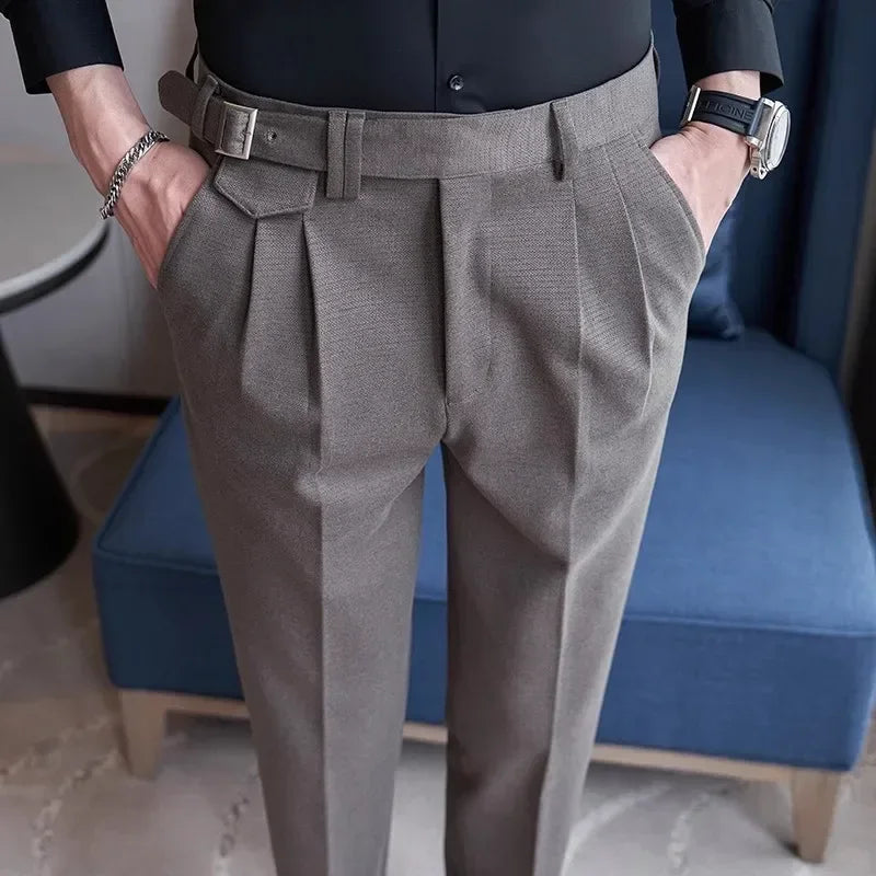 Yellow Men's Suit Pants, Fashion Slim Dress Trousers ,White Black Blue Green Pantalones Hombre Fall/Winter Male Pant, 2025 New