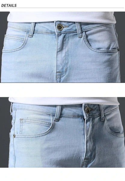 2025 Summer Brand Stretch Thin Bermuda Masculina Cotton Denim Jeans Jorts Men Knee Length Soft Ropa Hombre Shorts