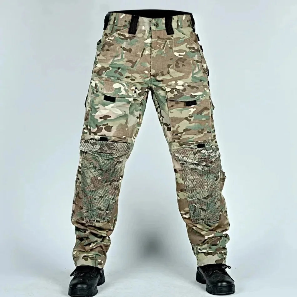 Men Tactical Pants Quick Dry Milit Multi-Pocket Cargo Pants Casual Trousers Wear-Resistant Workwear Traning Hunting Pants Loose