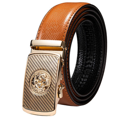 Men's Orange Brown Belt for Jeans New Yellow Green Blue Leather Jeans Belts Fashion Cowboy Genuine Leather Belt Strap