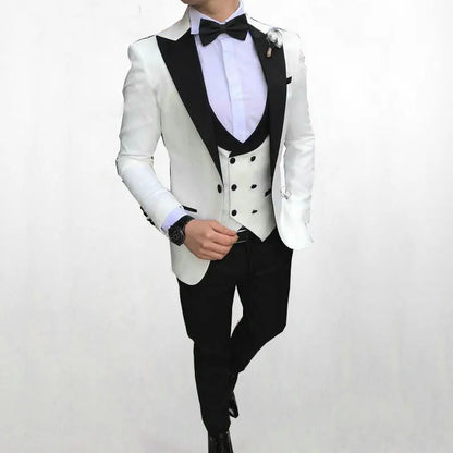 Latest Designs Men's Classic Suits For Wedding Groom Tuxedo Slim Fit One Button Prom Party Best Man 3 Pieces Costume