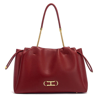 Fashion Classic Luxury Design Women's New Shoulder Bag Commuter Large Capacity Drawstring Design Bag