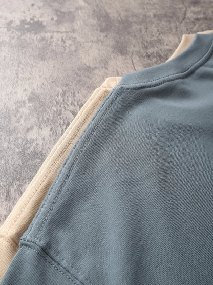 Men's Oversized T-Shirt 9.9oz 280 Grams Heavy High Quality Short Sleeve Cotton Tee Solid Color Unisex Streetwear