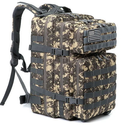 45L Tactical Backpack Large Capacity Outdoor Rucksack 3 Day Fitness Hiking Bag Hiking Camping Gear Backpacks