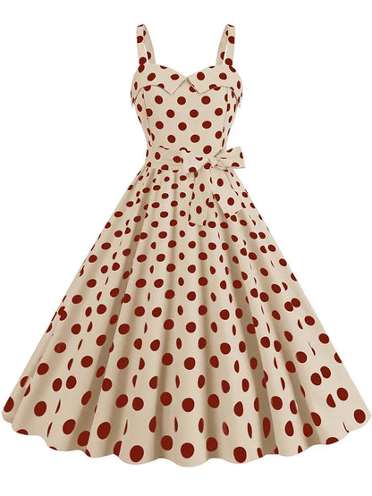 Spaghetti Strap Pink Plaid Dress Women Summer Elegant Vintage 50s Rockabilly Swing Party Dress