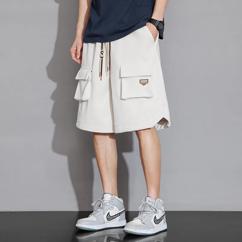 2024 Mens Shorts Summer Knee Length Casual Bermuda Male Y2k Sport Basketball Loose Cool Oversize Big Size Fashion Breeches Black
