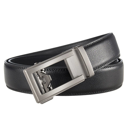 Fashion Designer Automatic Buckle Belt For Men Business & casuals Belt Men's Genuine Leather Belt Adjustable ratchet belt Men