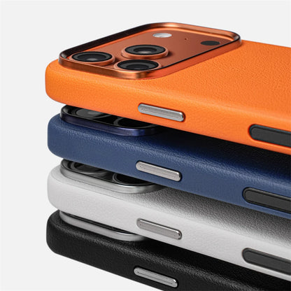 Luxury Business Shockproof PU Leather Camera Button Case For iPhone 17 Pro Max Air For Magsafe Magnetic Wireless Charging Cover