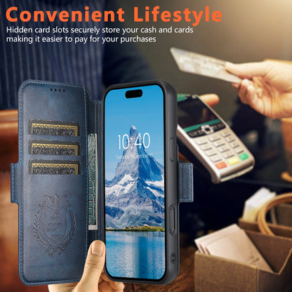 Faux Leather Wireless Charging Card Holder Stand Wallet Magnetic Flip Cover Phone Case For iPhone 16 Pro Max 15 Plus 14
