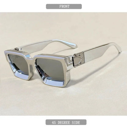 Senior Square Sunglass Men Vintage Millionaire Sunglasses Women Silver Retro Fashion Glasses Dropshipping Gafas De Sol Hombre