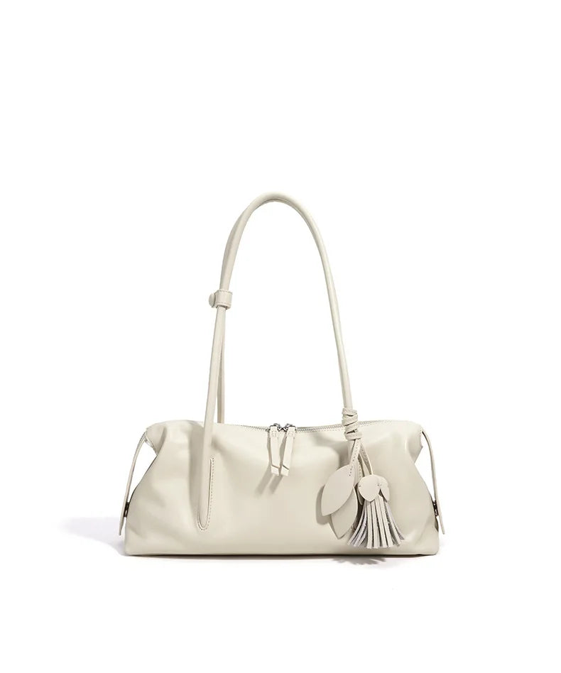 2026New Women's Casual Top Grain Leather Shoulder Bag Large Capacity Soft Pillow Handbag Underarm Tote for Daily Commute