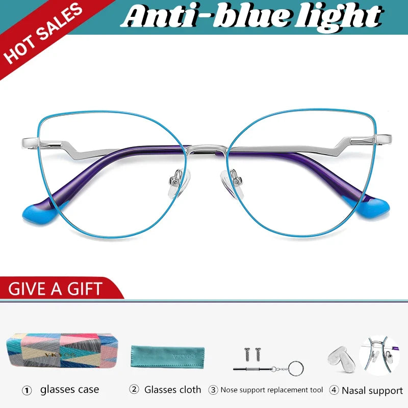 New Myopia Prescription Glasses Hyperopia Reading Glasses Anti Blue Light Computer Glasses Optical Eyeglasses Frame Women