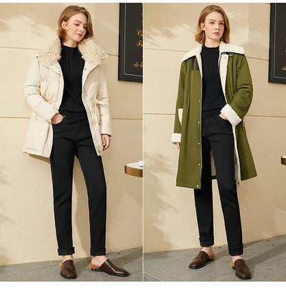 Minimalism Jeans for Women 2025 Autumn Slim Feet Fashion Casual All-match Cotton Slight Strech Ankle-Length Pants 12514004