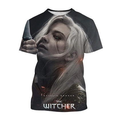 Latest Witcher 3D Printed T-shirt Fashion Role Playing Game Witcher King Assassin Casual Harajuku Neutral T-shirt
