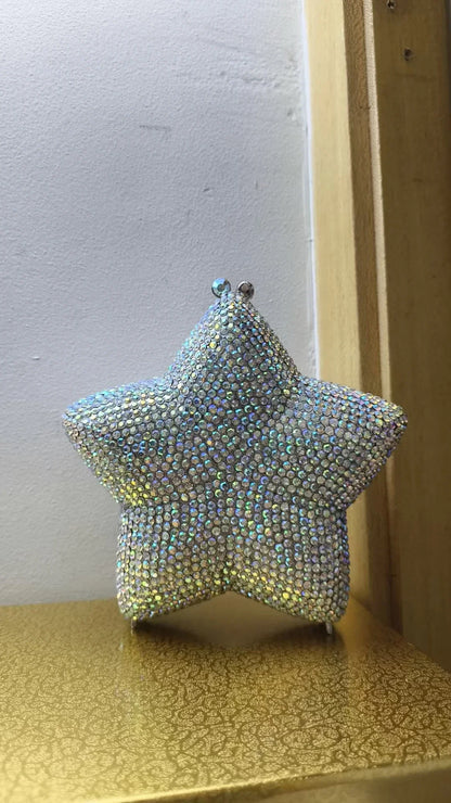New Rhinestone Clutch Purse Women Elegant Wedding Party Bride Bag Prom Evening Handbag Sparkly Crystal Diamond Birthday Gift