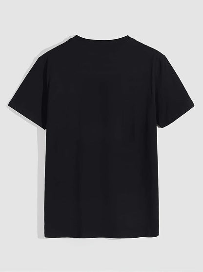 Men's 100% cotton casual sports loose fit California West Coast print round neck short sleeved T-shirt top