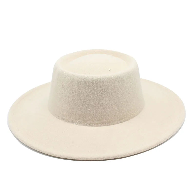 Fedora Hats Men Women 8.5CM Wide Brim Wool Felt Jazz Hats 2023 British style Dress Formal Panama Cap