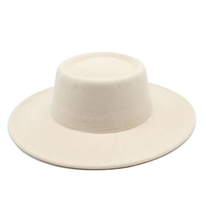 Fedora Hats Men Women 8.5CM Wide Brim Wool Felt Jazz Hats 2023 British style Dress Formal Panama Cap