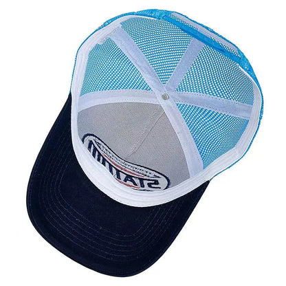 New Style Unisex Baseball Cap Classic STATION  Letter Pattern Mesh Cap Men and Women Breathable Streetwear Summer Trucker Hat