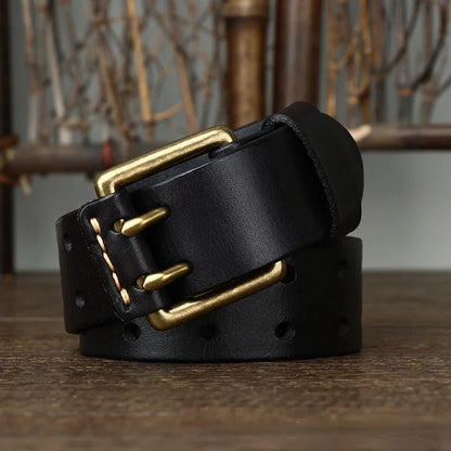 105-125cm Men's Genuine Belt Pin Buckle Retro Cowhide Waistband Jeans Suit Pants Decoration Belts DIY Male Accessories