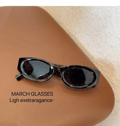 2024 New Fashion Oval Sunglasses Women Men Trendy Cool Sun Glasses Ladies Street Shot Retro Premium Eyewears Gafas De Sol UV400