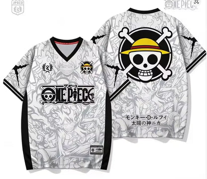 2026 One Piece Luffy Anime T-Shirt Vintage Baseball Jersey Style Men Women 3D Full Print Y2k Streetwear Harajuku Graphic Tee
