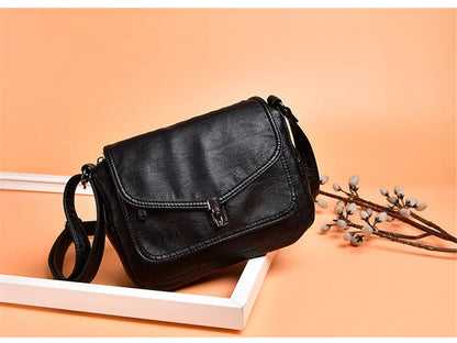 Vintage Soft Leather Femmels' Shoulder Bags Luxury Handbags Women's Packet New Designer Small Crossbody Bag 2024 Sac a Femme
