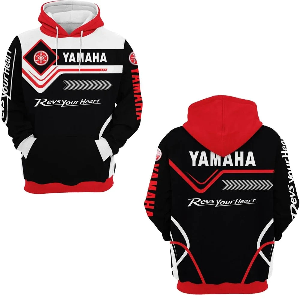 New Yamaha Motorcycle Hoodie, 3D Printed Jersey, Street Style, High-Quality Sport Shirt, Sport Coat