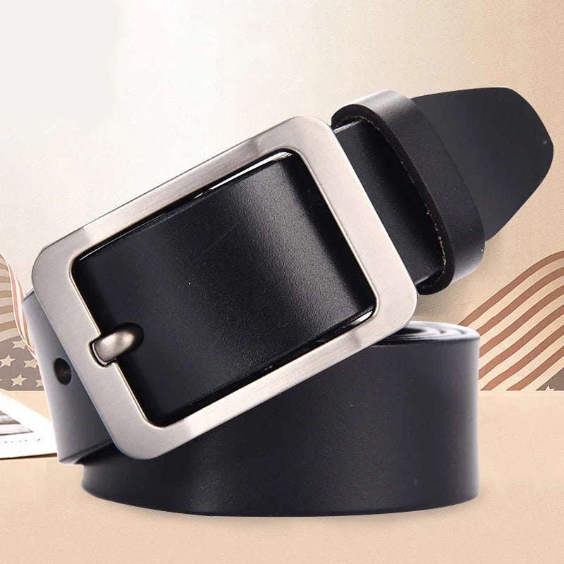 Japanese Style Buckle Simple Men's Belt New Large Size 100-130cm Vintage Needle Buckle High Quality