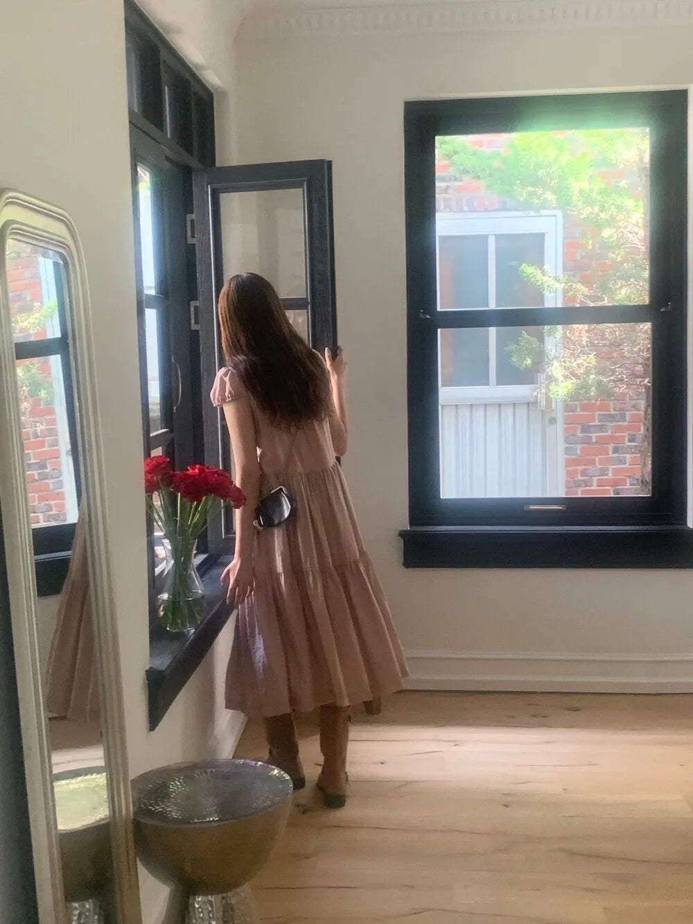 Spring 2025 Chic A-Line Dr Korean Sle Long Svel Women's Faionable Gown Ele Personali Commute Suitable Dr