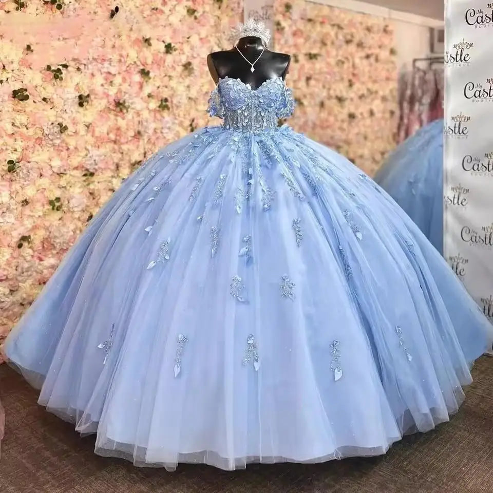 Shinny Party Dress 15 Quinceanera Dresses Ball Gown Luxury 15 Year Old Dress Formal Dress For 15 Years Party Customized