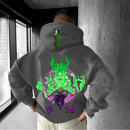 ONE PIECE Men's Hoodie Sweater Roronoa Zoro Japan Anime Summer Autumn Boys Children's Long Sleeve Printed Parent-Child Wear
