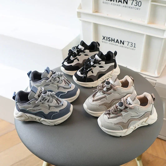 Children Sneakers for Boys Girls Lace-up Non-slip Spring New Girls Sport Shoes Classic Kids Casual Running Cute Toddler Shoes