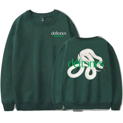 Private Music Tracklist Longsleeve Sweatshirt Deftones Rock Band Printing Hoodies Crewneck Casual Loose Autumn Pullovers Men Top