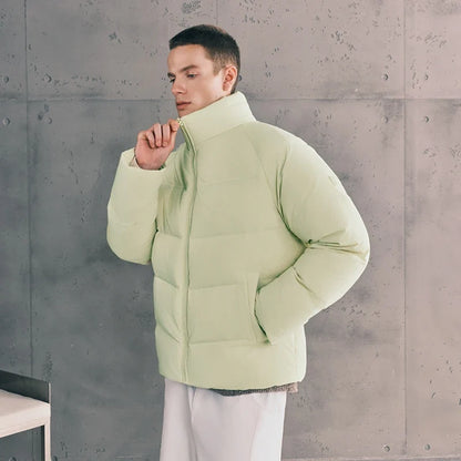 Unisex Puffer High Loft Down Stand Collar Warm Fit Waterproof Windproof Stain Resistant 2026 Couple Style Outerwear