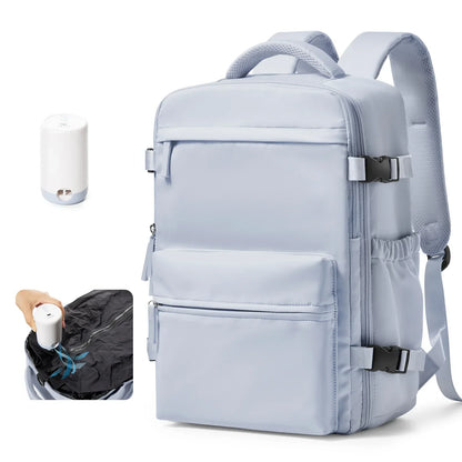 Men Vacuum Compression Backpack 15.6in Laptop Backpack Expand Hiking Vacuum Travel Backpack, Ryanair Backpack 40x30x20 Cabin Bag