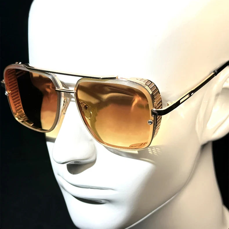 Steampunk Sunglasses For Men 2023 Punk Sunglasses Women Vintage Fashion Glasses Luxury Retro Square Shades Trending Gafas De Sol