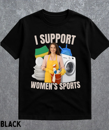Men I Support Women's Sports T Shirt Unisex Women Oversize Tee Streetwear Casual Short Sleeve Funny Sarcastic Humor Gen Z Humor