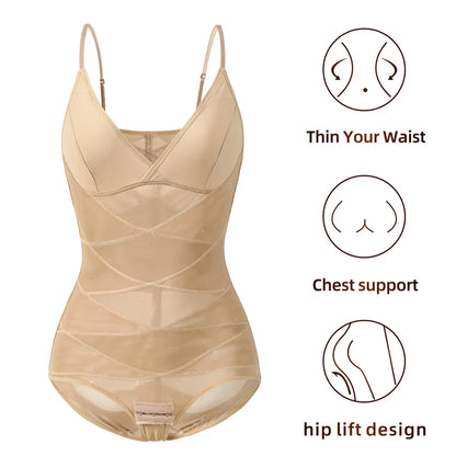 Women Butt Lifter Mesh Bodysuit Shapewear Waist Trainer Body Shaper Belly Slimming Sheath Push Up Underwear Reduce Abdomen