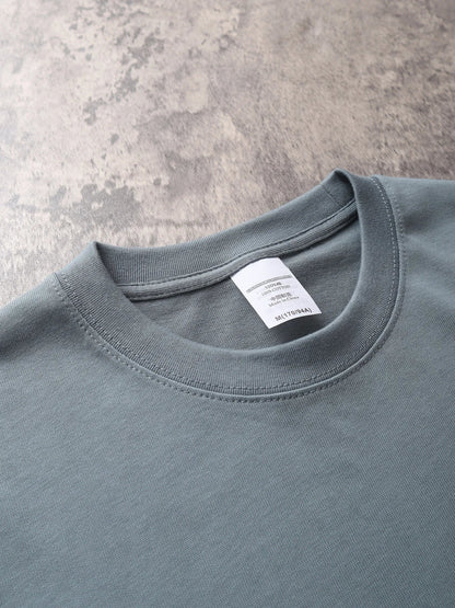 Men's Oversized T-Shirt 9.9oz 280 Grams Heavy High Quality Short Sleeve Cotton Tee Solid Color Unisex Streetwear