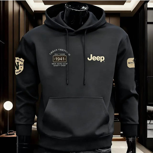 2026 Jeep New Products High-quality Pure Cotton Hooded Sweatshirt for Spring and Autumn, Casual and Fashionable Sports Top