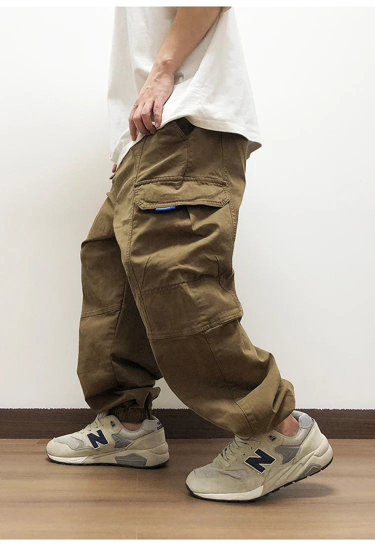 High Quality Japanese Streetwear Baggy Cargo Pants Hip Hop Men'S Clothing Plus Size Casual Jogging Pants Harajuku Trousers Male