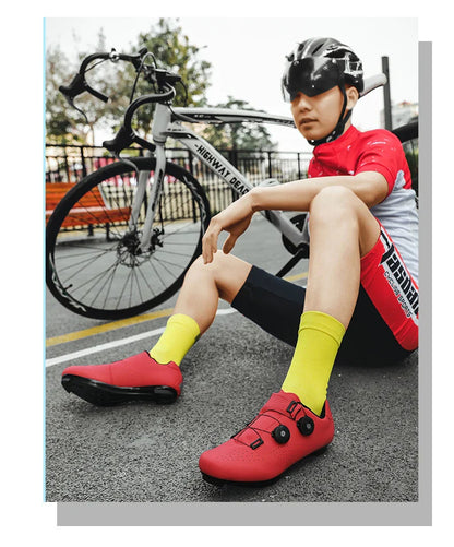 New Cycling Sports Shoes Men MTB Pedal Bicycle Shoes Women Lightweight Road Self-Locking SPD Racing Shoes Unisex Cycling Shoes