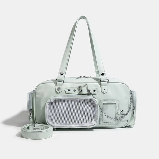 Star Chain Y2k Harajuku Shoulder Itabag Blue Lolita Girl Pain Bags Transparent Japanese Crossbody Bag New Concert Korean Handbag