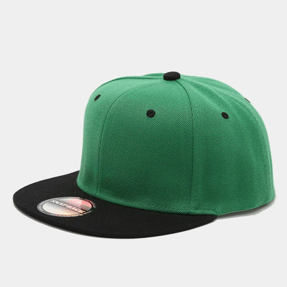 Blank Two Tone Snapback Cap Men Women Flat Brim Baseball Hat Color Block Hip Hop Streetwear Adjustable Plain Bboy Caps