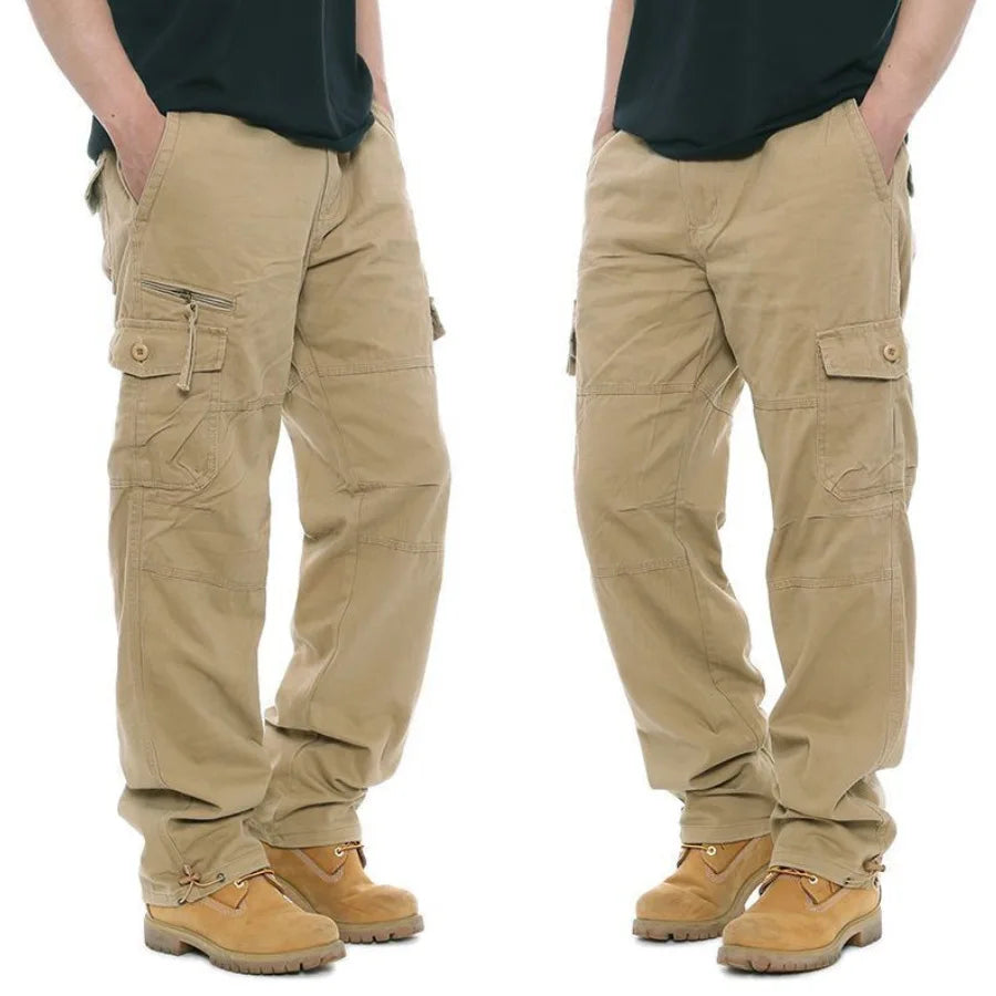Men's Tactical Trousers Large Size Loose Casual Pants Running Overalls Men's Sweatpants Sports Hiking Outdoor Clothes Work Pants