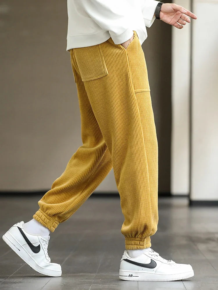 Pants Men Loose Fit Baggy Sweatpants Casual Fashion Streetwear Trend Autumn Winter Harem Joggers Trouser Male Plus SIze