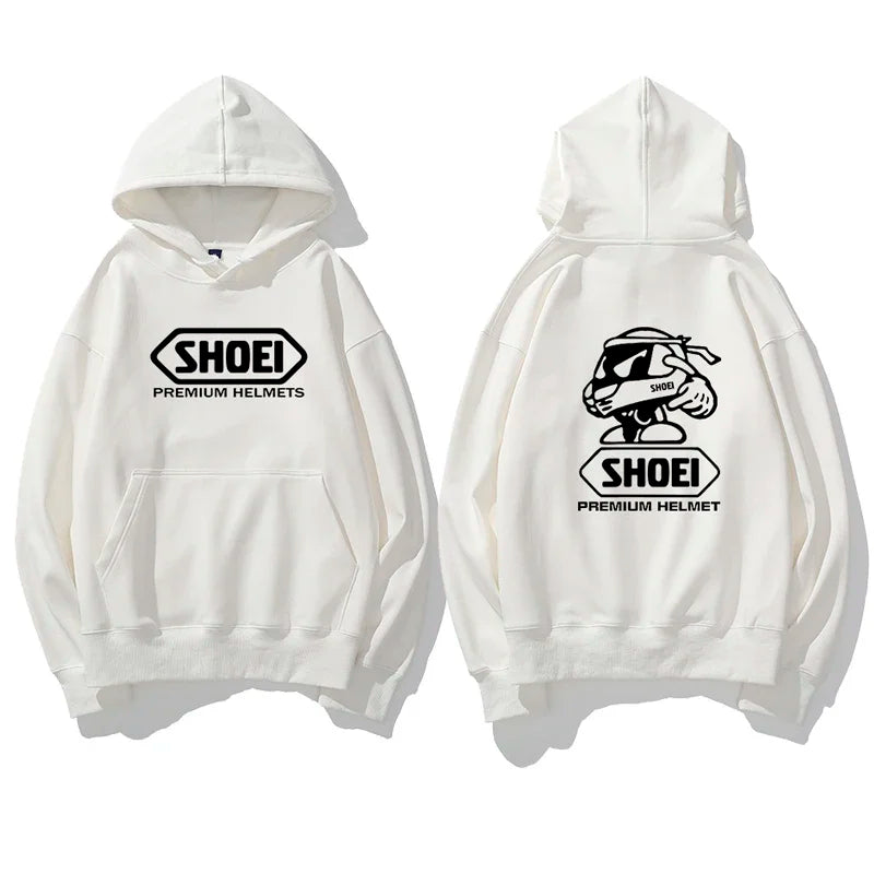 Helmet printed long sleeved Hoodie motorcycle culture autumn and winter Hoodie men high-quality clothing casual long sleeved top