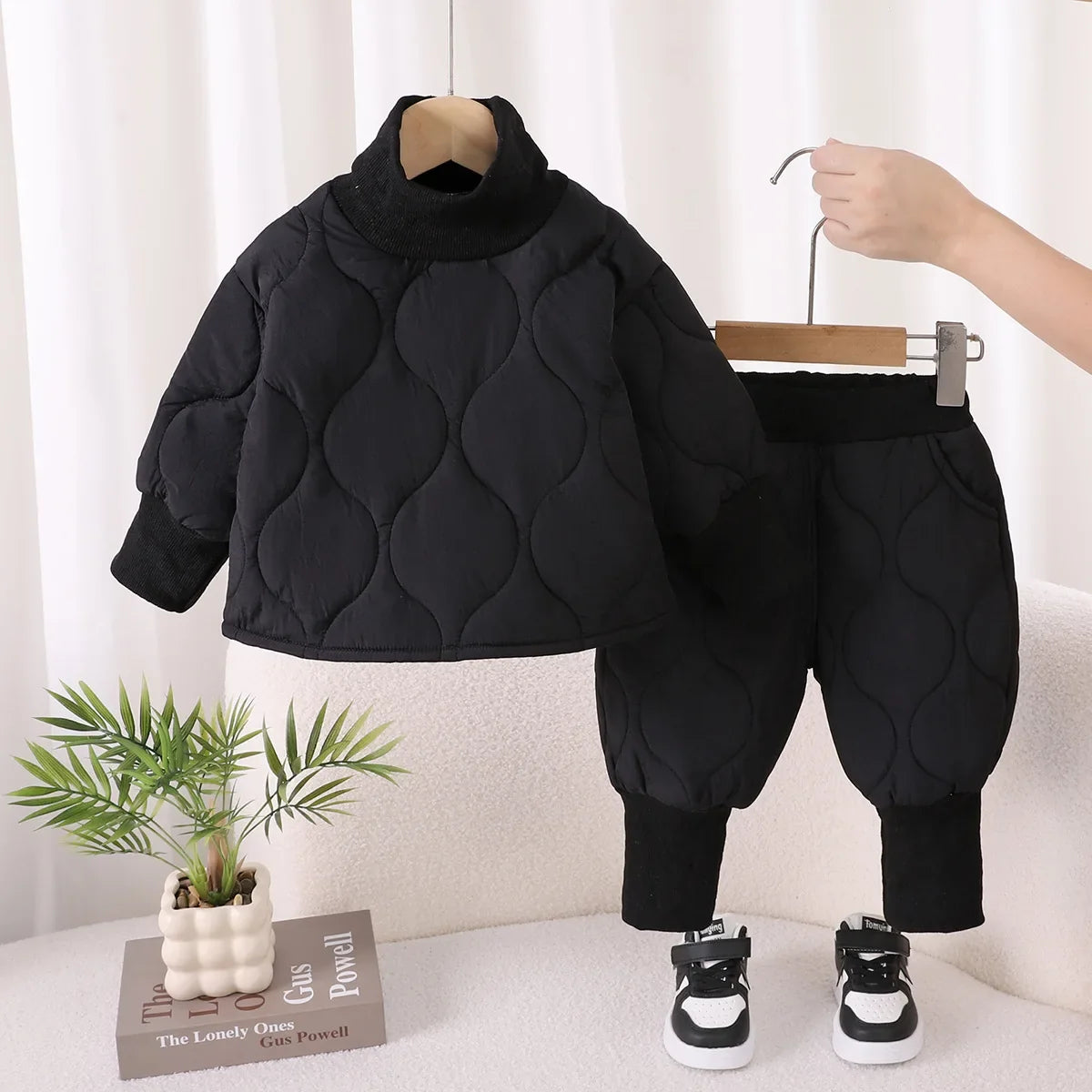 New Winter Fashion Baby Clothes Suit Children Boys Thick Warm T-Shirt Pants 2Pcs/Sets Kids Girls Clothing Infant Casual Costume